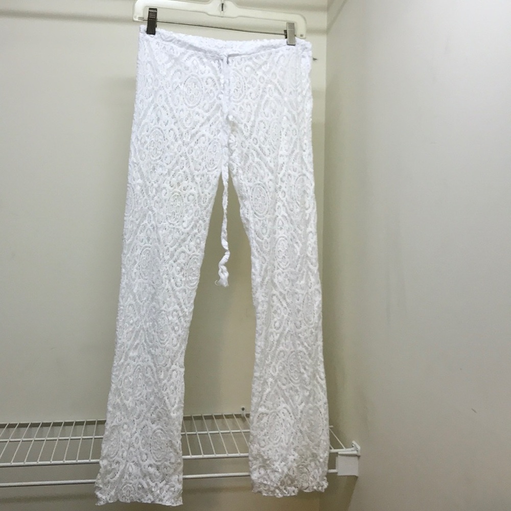 Lace pant cover-up